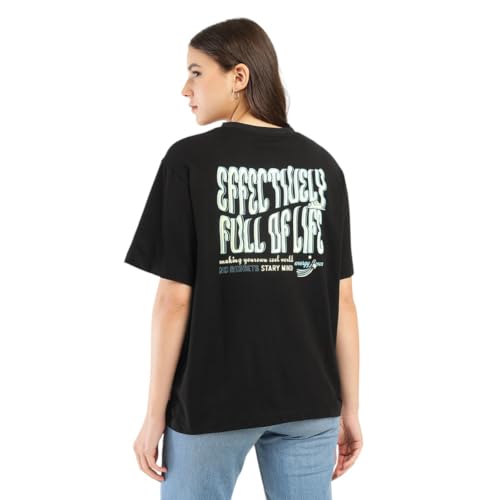 Levi's Women's Solid Oversized Fit T-Shirt (0036B-0003_Standard Black - Image 5