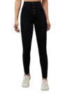 Miss Chase Women's Skinny Fit High/Mid Rise Regular Length Stretchable Denim Jeans (MCSS21DEN99-38-328-28, Ink Black, 28)