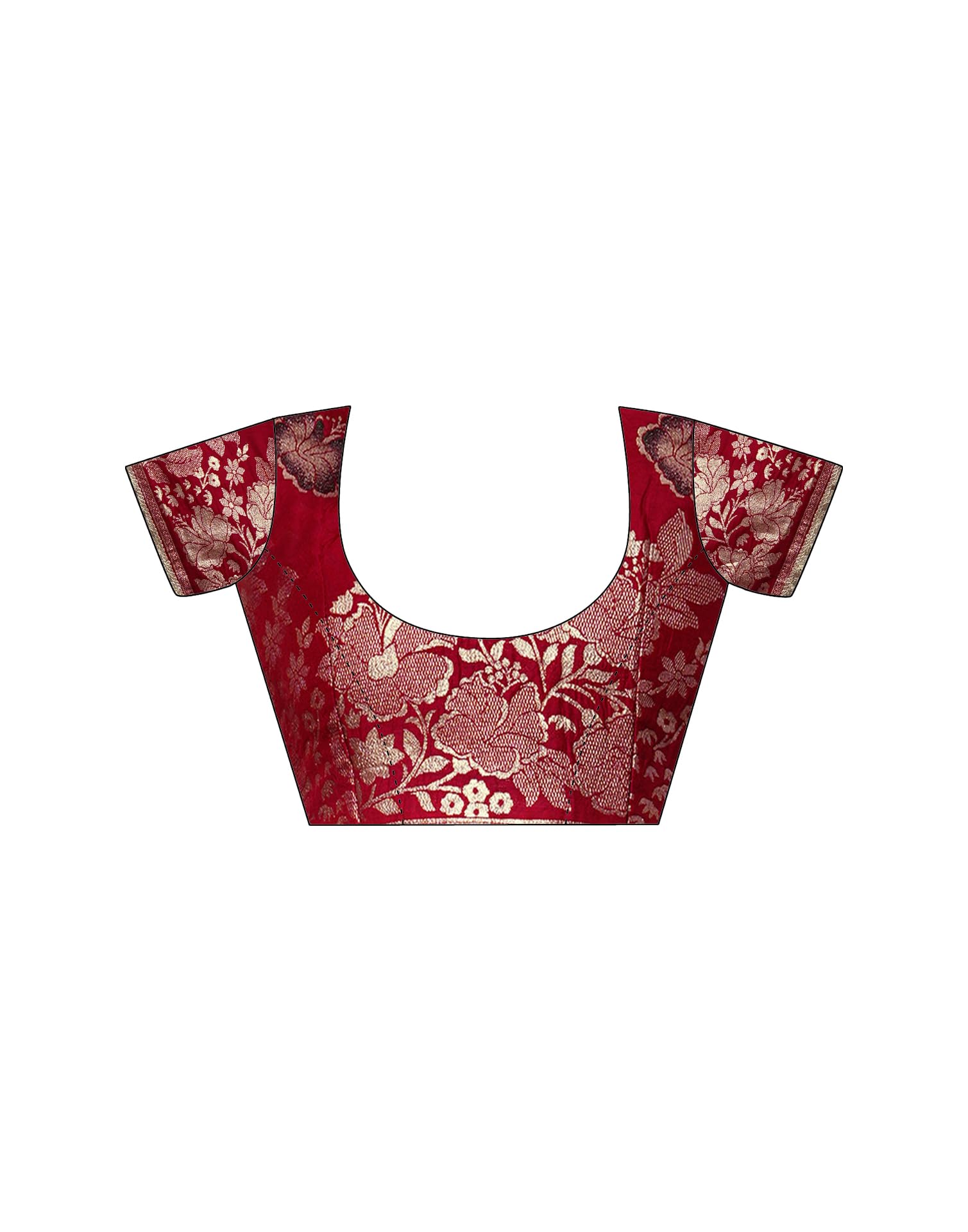 SIRIL Women's Kanjivaram Silk Saree Pure Silk Banarasi Saree With Unstitched Blouse Piece (4067S6420_Red) - Image 2