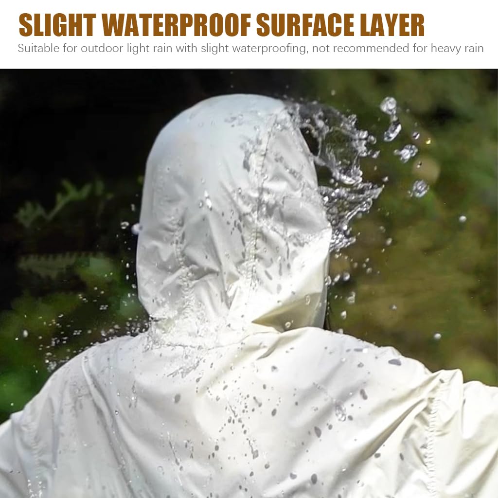 SANNIDHI® Rain Coat for Women and Men, Lightweight Waterproof Jacket Windproof Rain with Adjustabe Hooded jackets for Running Hiking Cycling Travel - Image 3