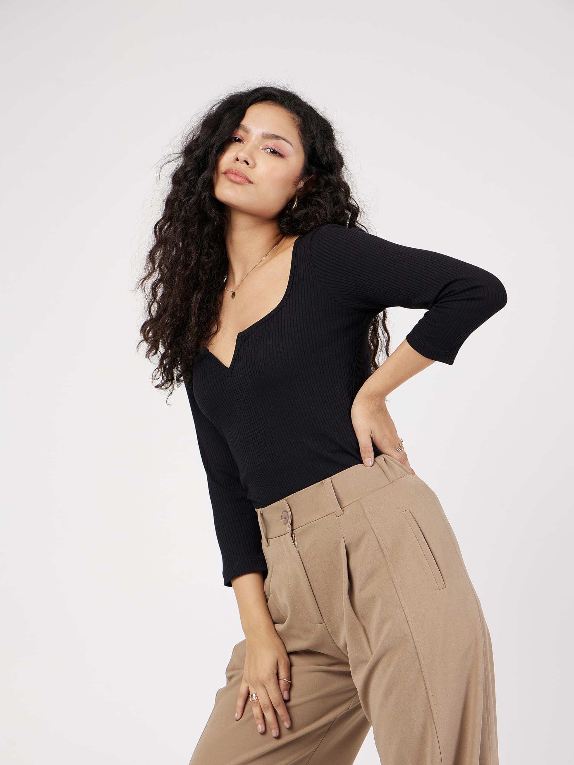 SASSAFRAS Women's Slim Fit Tops (SFTOPS41520 - Image 6