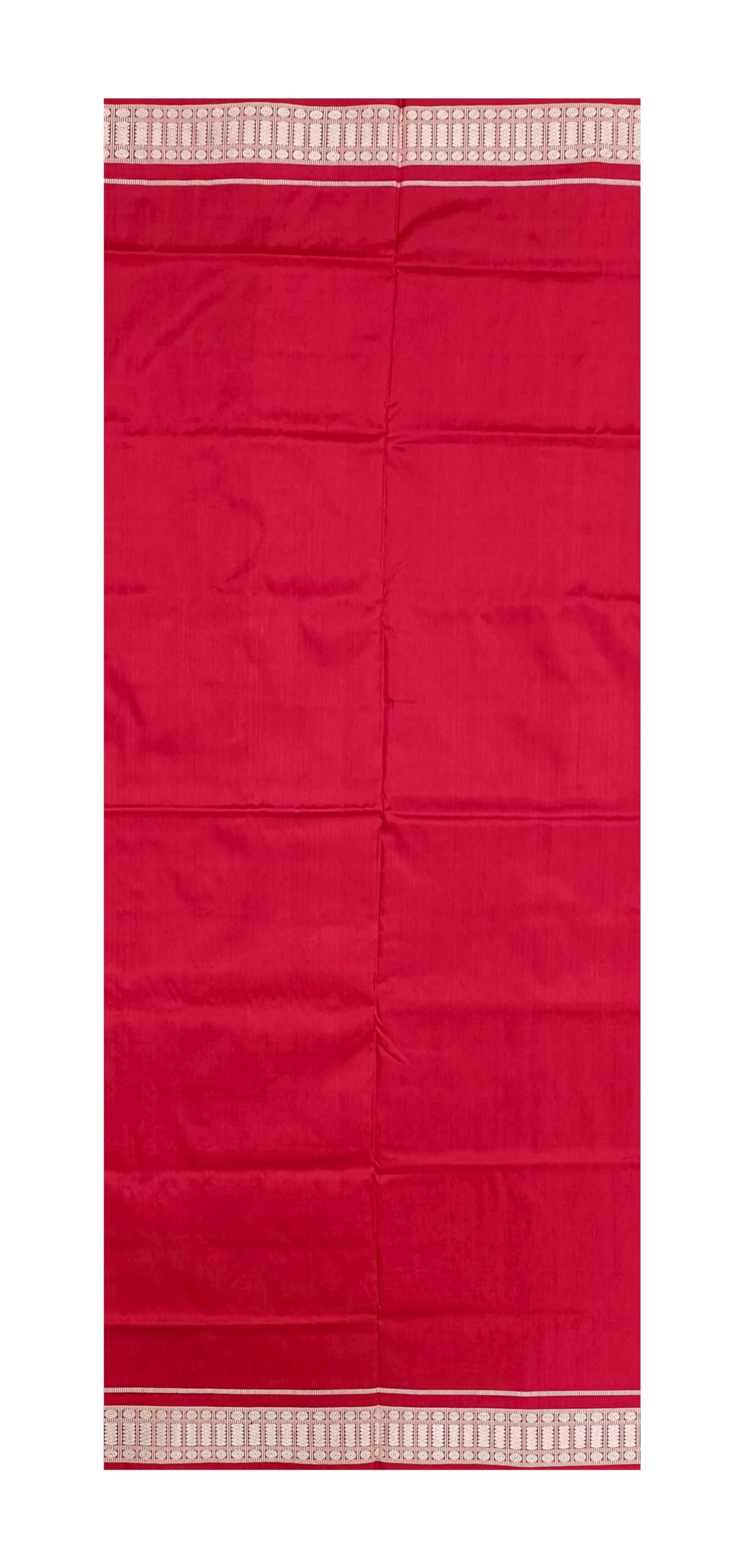 OdiKala Sambalpuri silk saree with blouse piece, Collecting Mahua flower design in coffee color base with red color pallu, boarder and blouse piece - Image 3