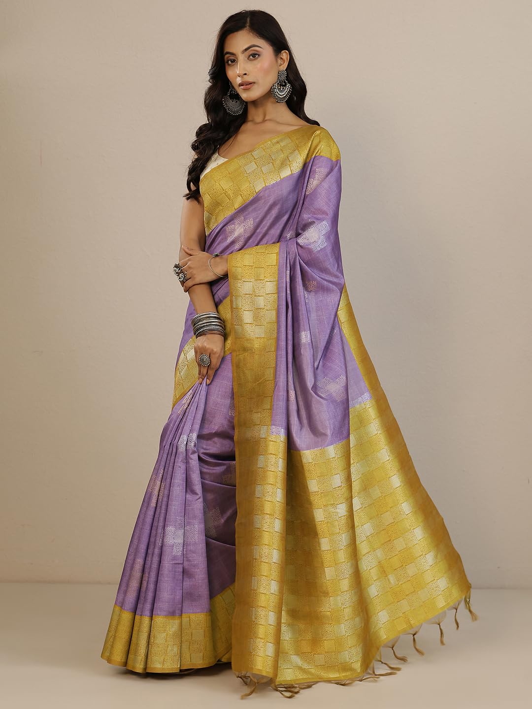 Libas Woven Design Silk blend Saree for Women (92538P) - Image 7