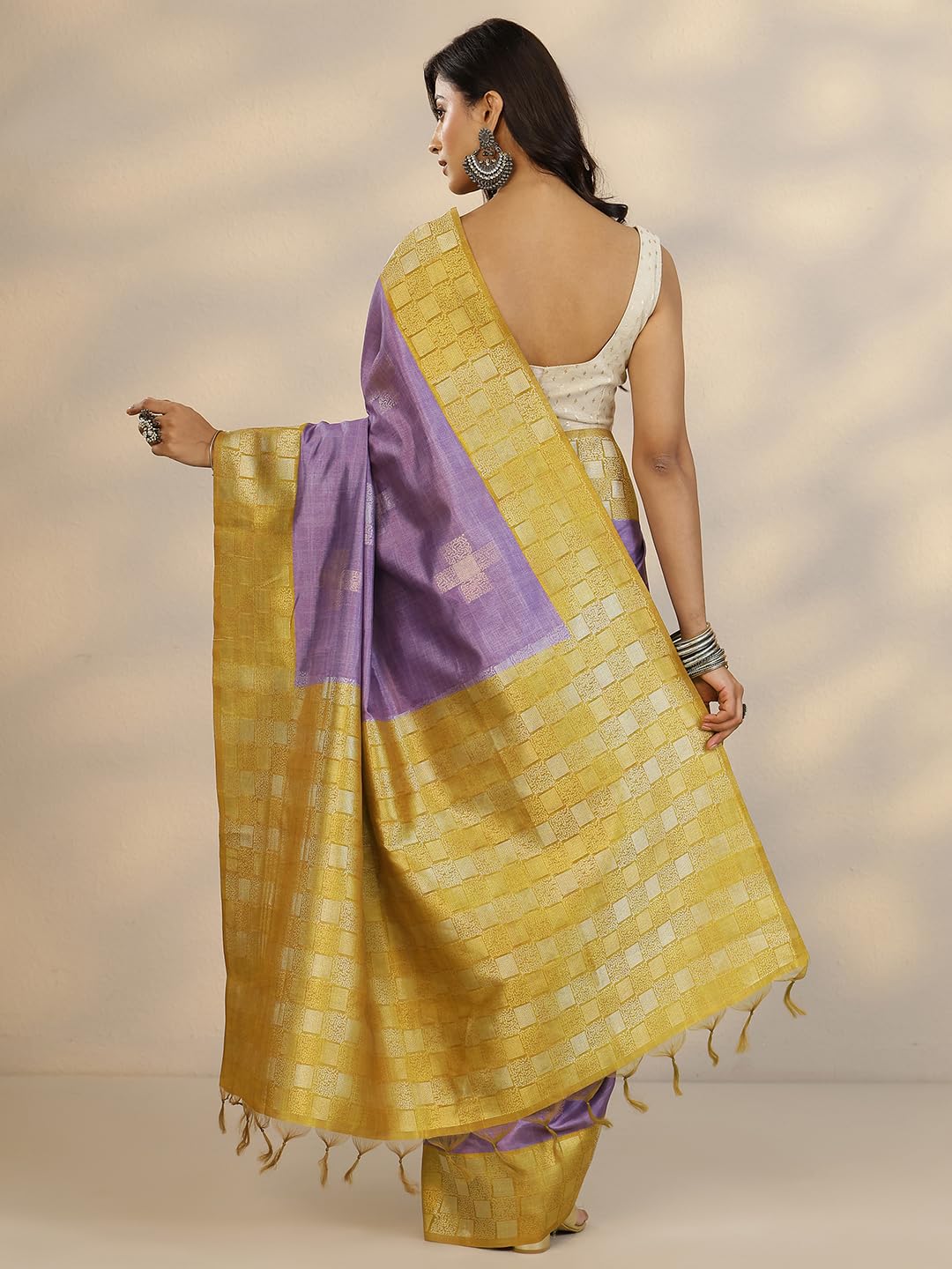 Libas Woven Design Silk blend Saree for Women (92538P) - Image 6