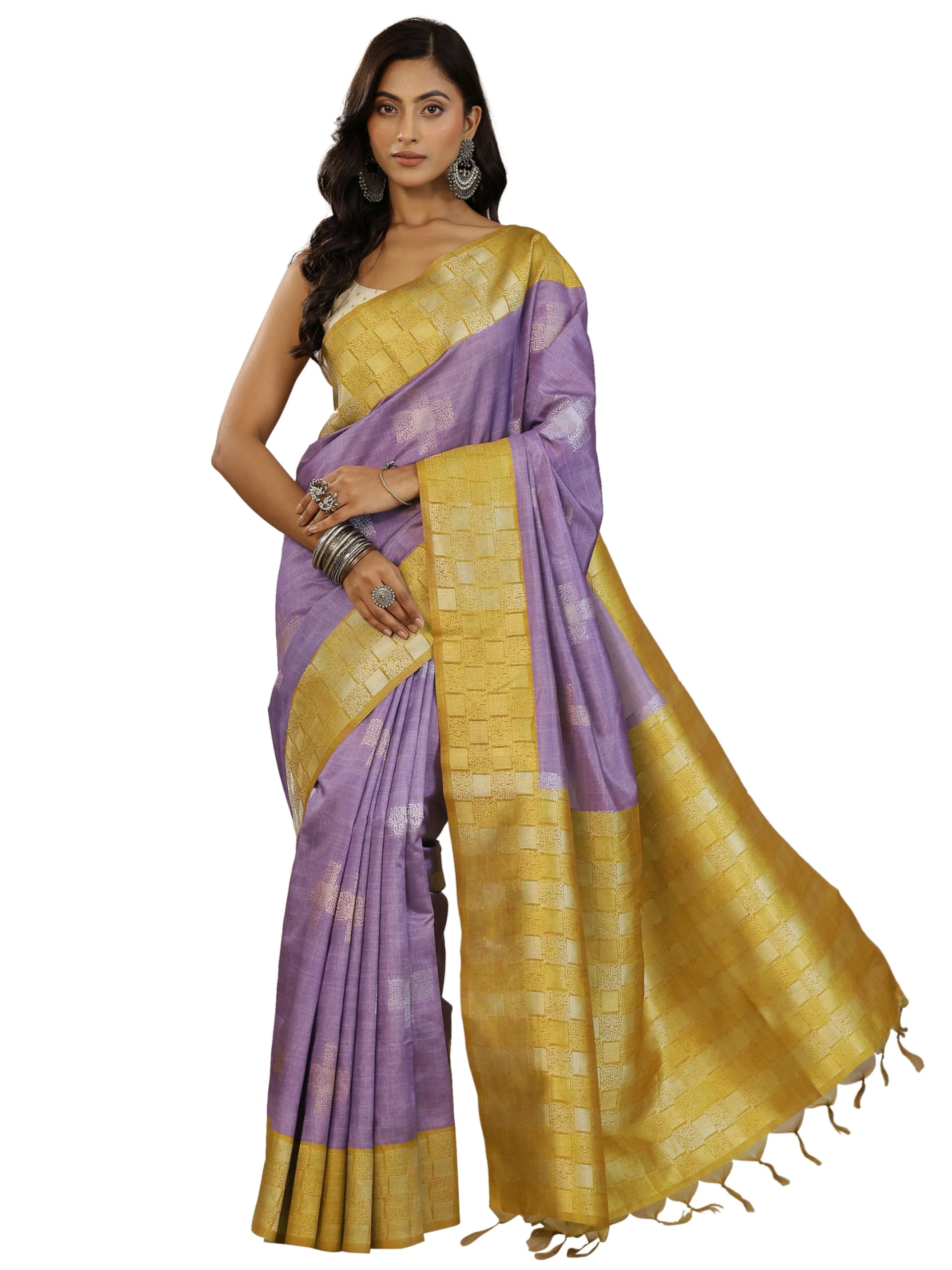 Libas Woven Design Silk blend Saree for Women (92538P) - Image 4