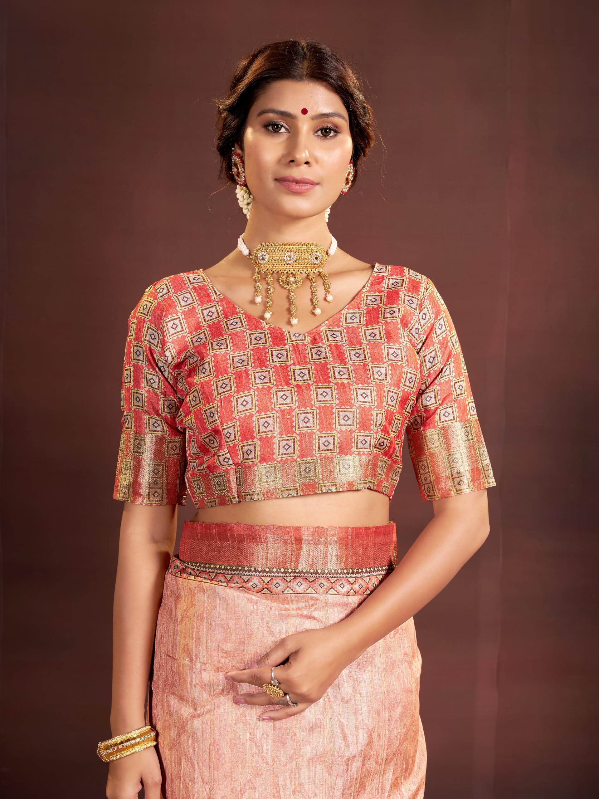 Garden Vareli Rajwadi Tussar Silk Saree With Unstitched Blouse Piece - 92008 - Image 3