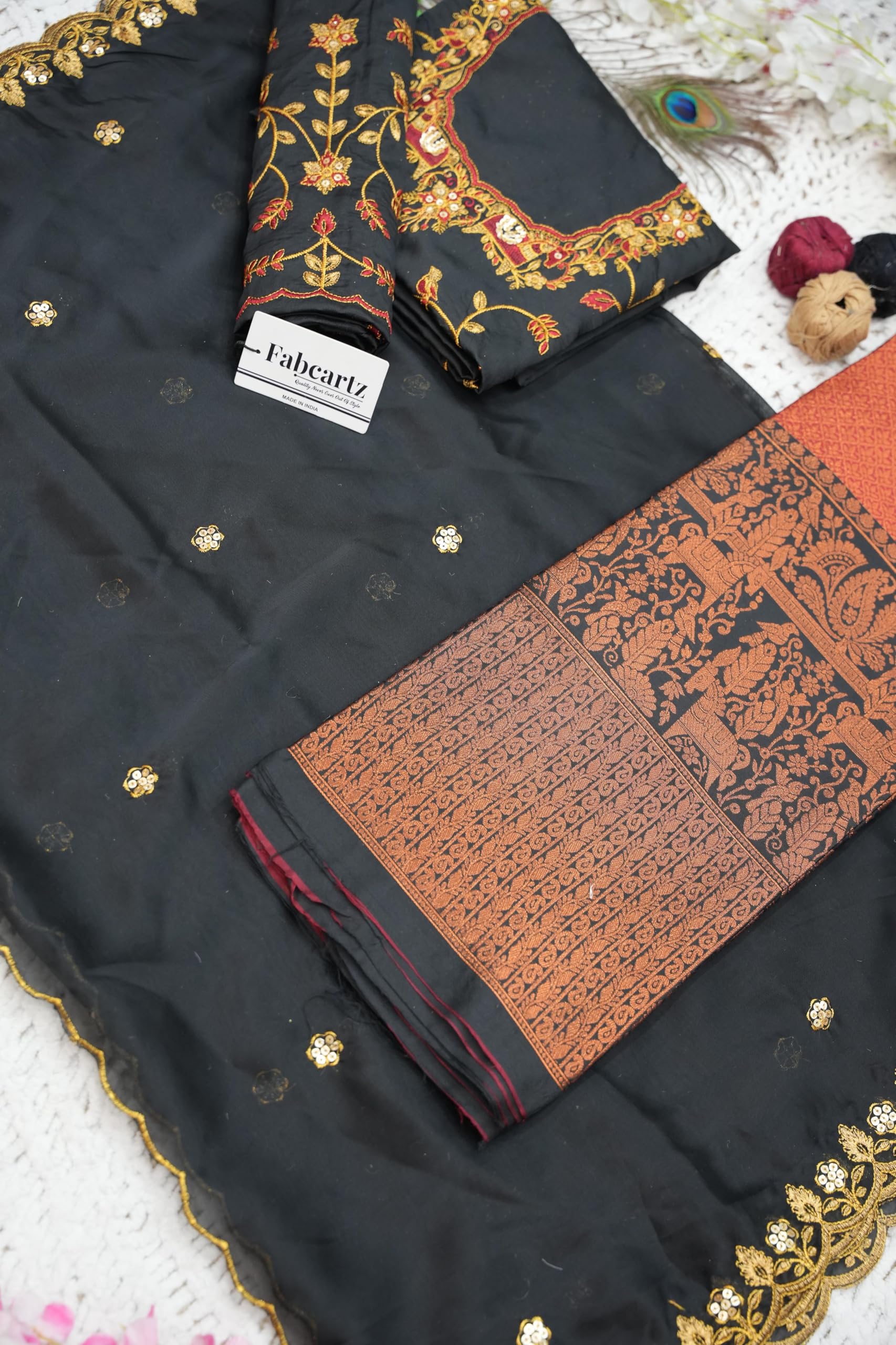 Trendy South Indian Half saree for women's (Maroon) - Image 5