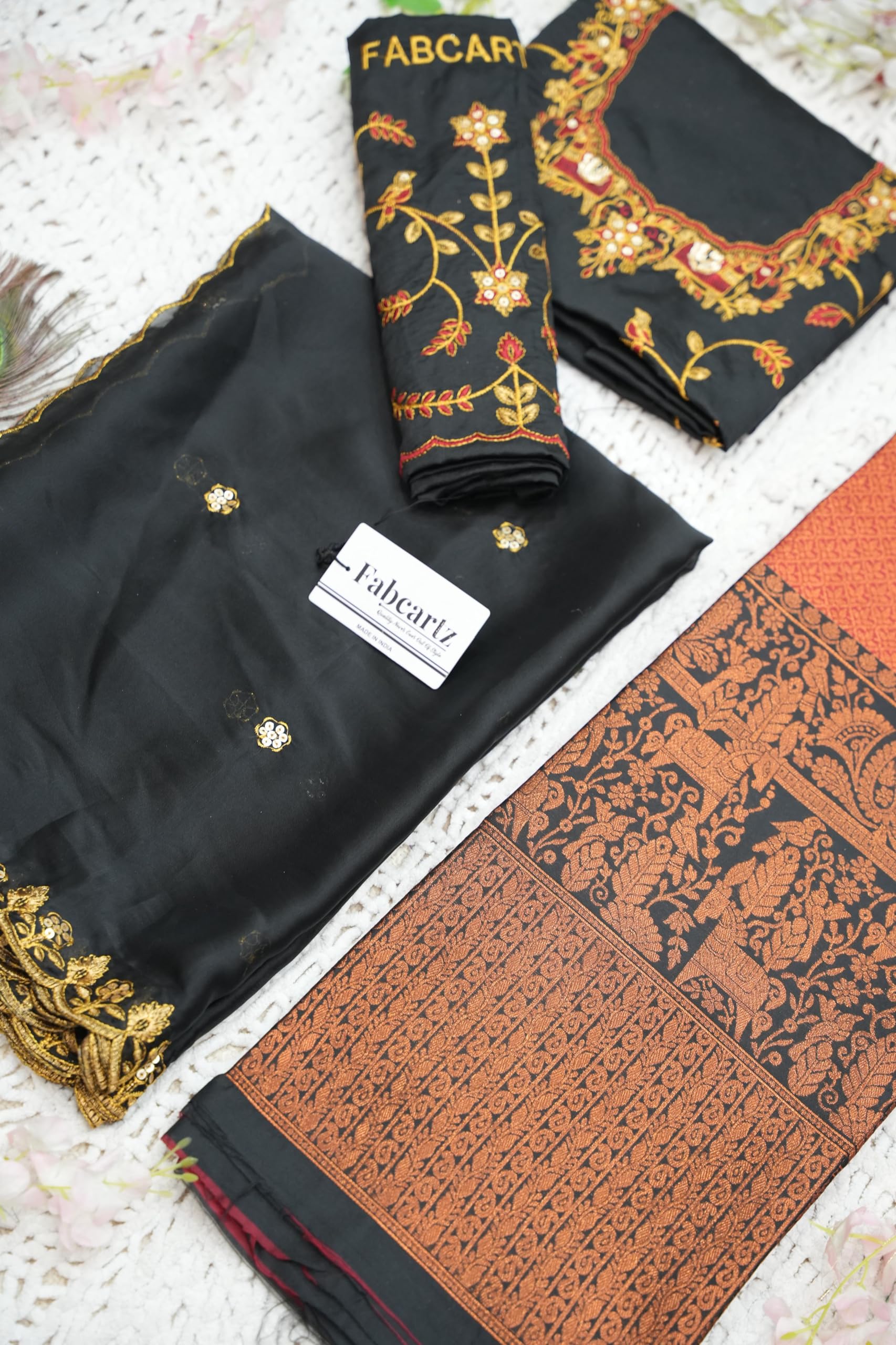 Trendy South Indian Half saree for women's (Maroon) - Image 6