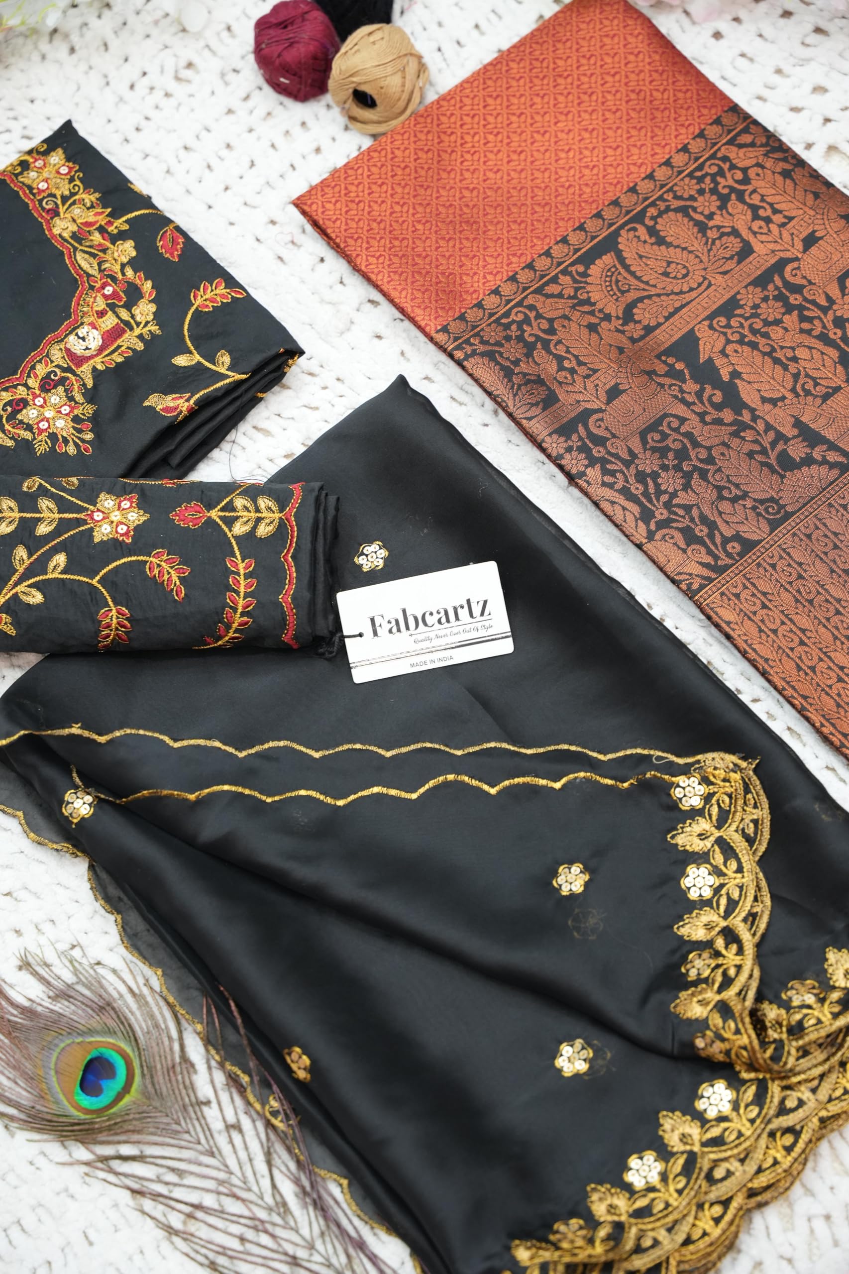 Trendy South Indian Half saree for women's (Maroon) - Image 7