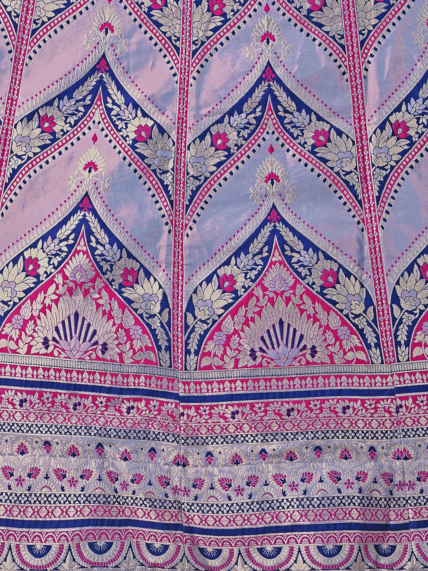 PURVAJA Women's Faux Silk lehengacholiset (Aayat-Blue Free Size) - Image 3